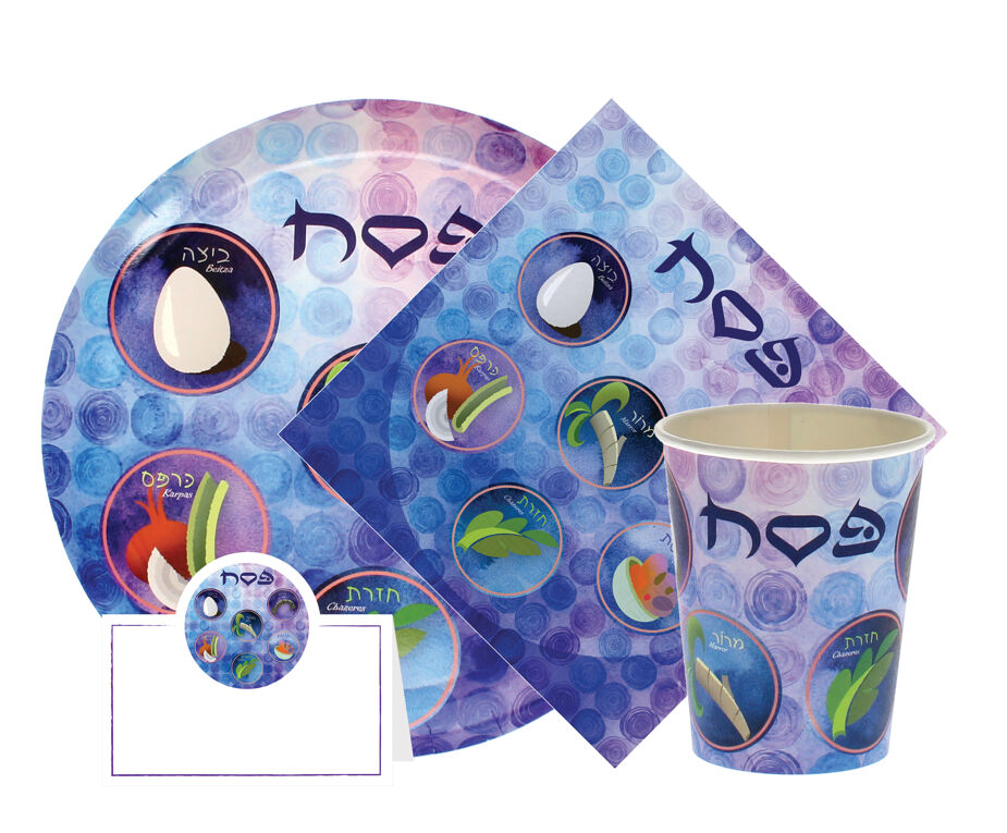 Passover Paper Plate, Cups, Napkins and Place Cards
